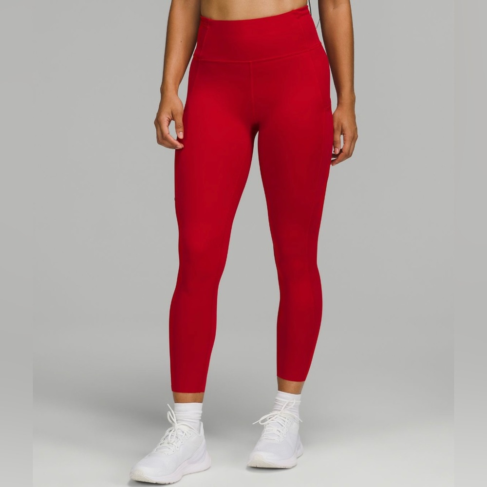 Lululemon Fast & Free Brushed, Size 4, Red